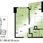 ミ カーサの１ベッドルーム45.50sqm