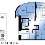 ミ カーサの2ベッドルーム64.00sqm